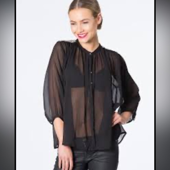 Pins and needles sheer blouse size medium item 05-31 - Picture 1 of 10